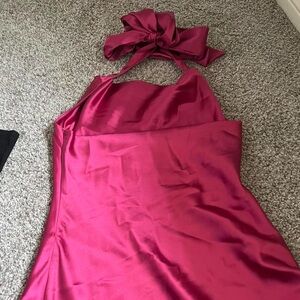 Pink silk dress